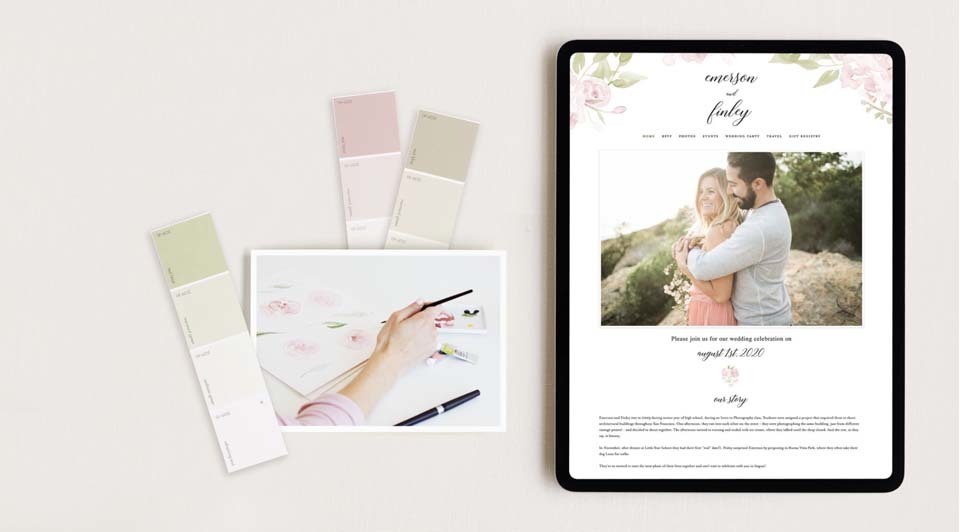 Minted Wedding Website Designs
